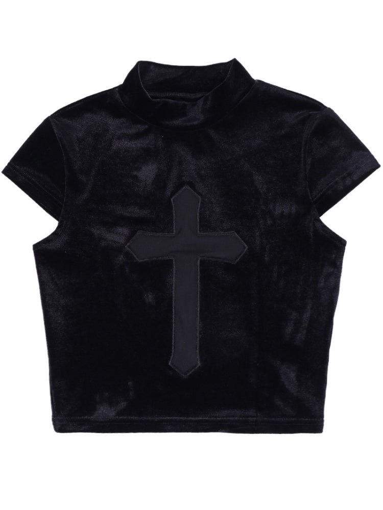 Cross Velvet Top